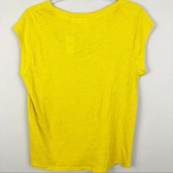 ANTHROPOLOGIE | MEADOW RUE Ravenna Yellow Shirt L - Picture 11 of 11